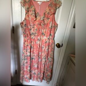 LC Lauren Conrad Pink Floral Dress